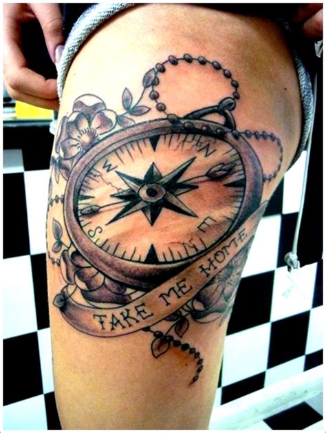 compass tattoo men|old fashioned compass tattoo.